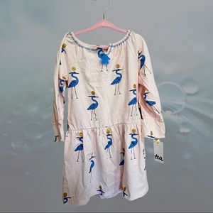 Tea Collection Tassel Trim dress in sparkle ibis (sz5 nwt)